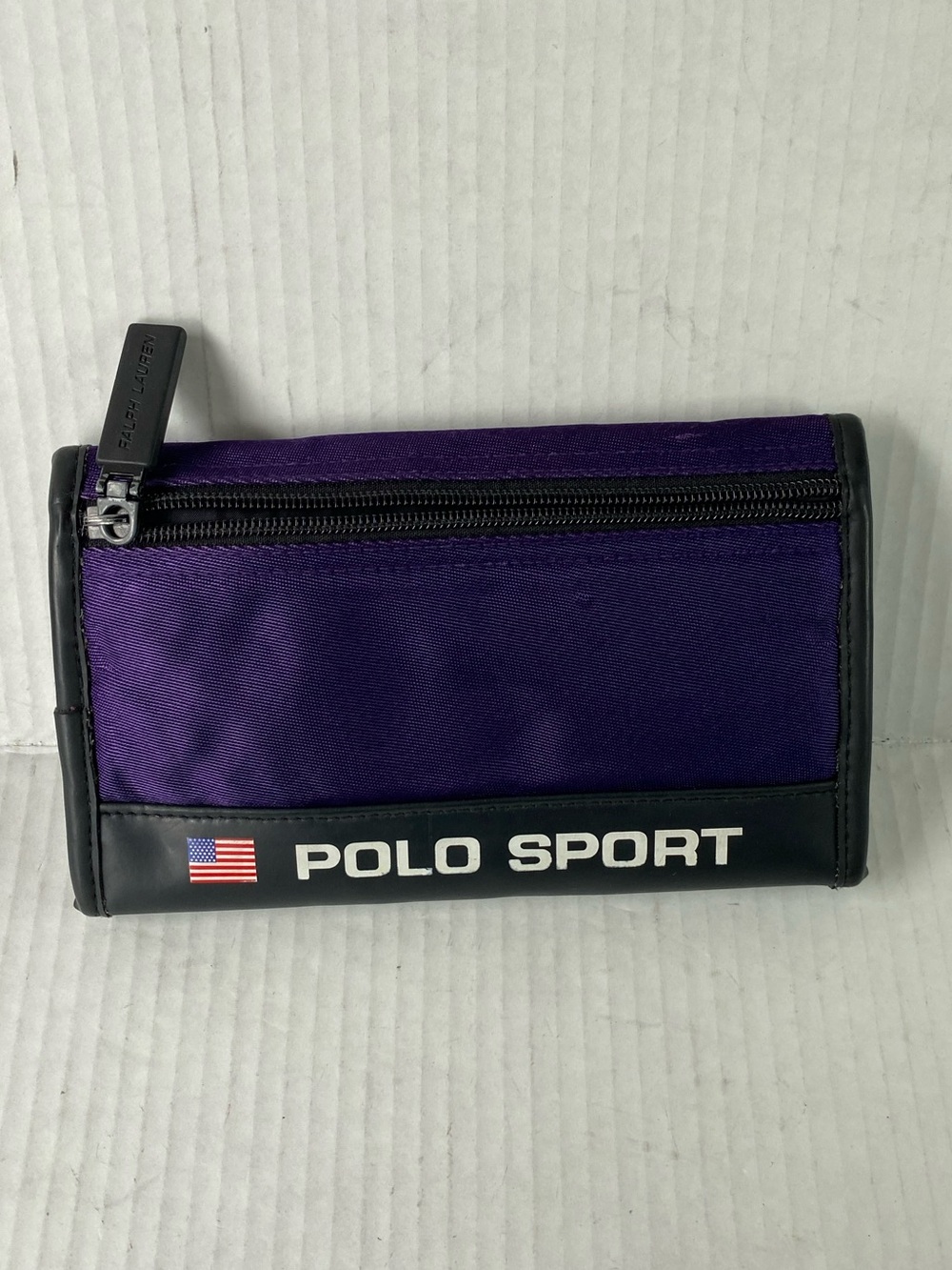 Vintage Polo Sport Ralph Lauren Purple Nylon Wallet 90s Y2K Streetwear - Picture 2 of 6
